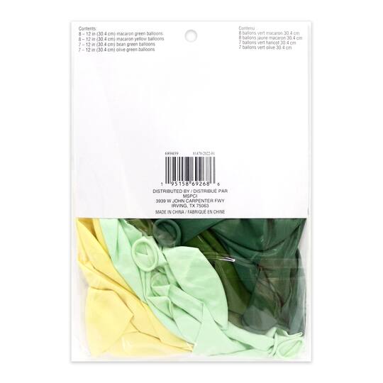 12 Packs: 30 ct. (360 total) 12" Green & Yellow Balloons by Celebrate It™ Summer